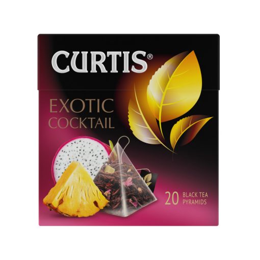 Curtis Egzotikus Koktél, ízesített fekete tea piramis-filterben, 20x1,7gr