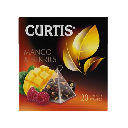 Curtis Mango&Bogyók, ízesített fekete tea piramis-filterben, 20x1,7gr