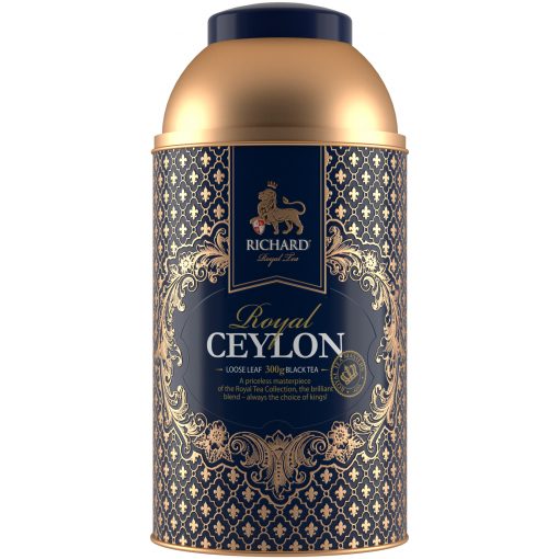 Richard tea "Royal Ceylon", fekete tea, szálas, 300g, "Classic" fémdoboz