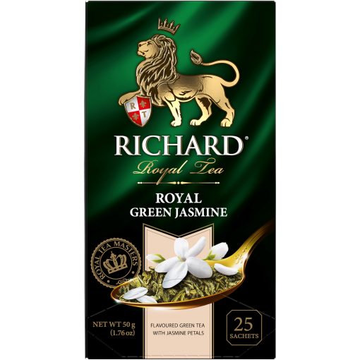 Richard Royal Zöld Jázmin Ízesített zöld tea, filteres, 25x2g