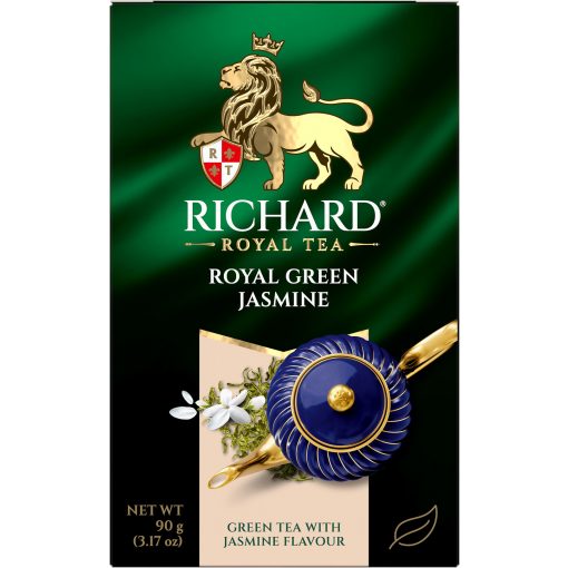 Richard Royal Zöld Jázmin ízesített, zöld tea, szálas, 90g