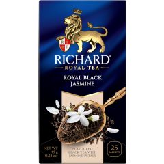   Richard Royal Fekete Jázmin, ízesített fekete tea, filteres, 25x1,8g