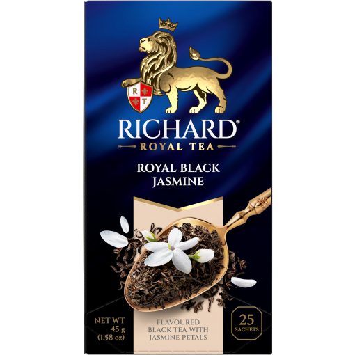 Richard Royal Fekete Jázmin, ízesített fekete tea, filteres, 25x1,8g