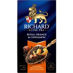   Richard Royal Narancs&Fahéj ízesített fekete tea, filteres, 25x2g