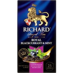   Richard Royal Feketeribizli&Mentol, ízesített fekete tea, filteres, 42,5g