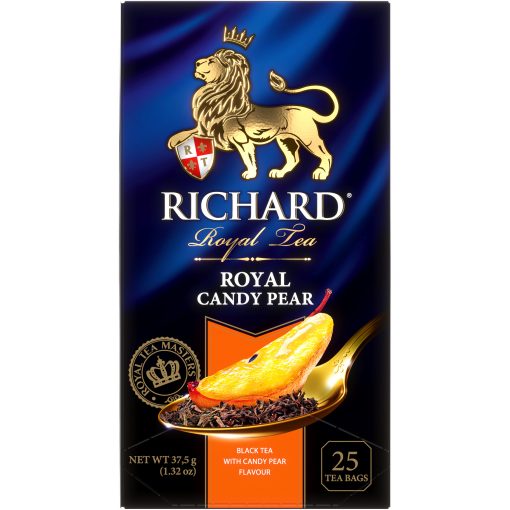 Richard Royal Cukros körte, ízesített fekete tea, filteres. 37,5g