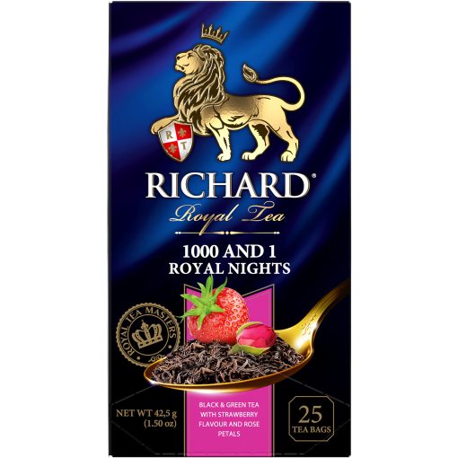 Richard 1000 és 1 királyi éjszaka, ízesített fekete- és zöld tea, filteres, 42,5g