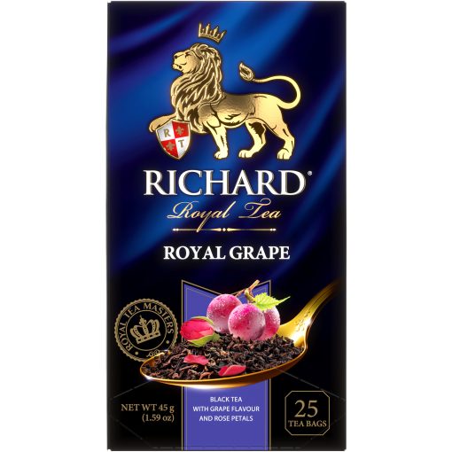 Richard Royal Szőlő, ízesített fekete tea, filteres, 45g