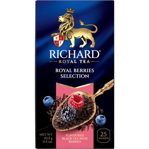 Richard Royal Vegyes bogyósgyümölcsök, ízesített fekete tea, 25 filter x 1,7g