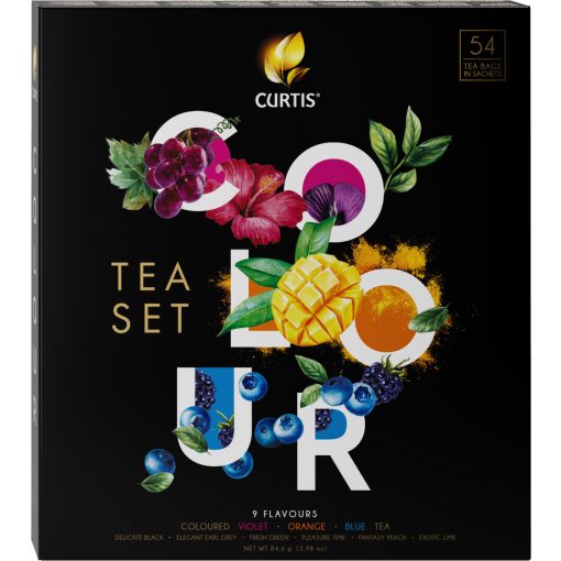 Curtis Colour Tea  Set színezett és ízesített prémium tea válogatás, 54 filteres, 84,6g