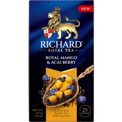   Richard Royal Mangó & Acai Bogyó ízesített fekete tea, 25 filter