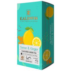   Ealdwin Filteres Tea Tasakban, Zöld Tea, Citom & Gyömbér 2g x 20