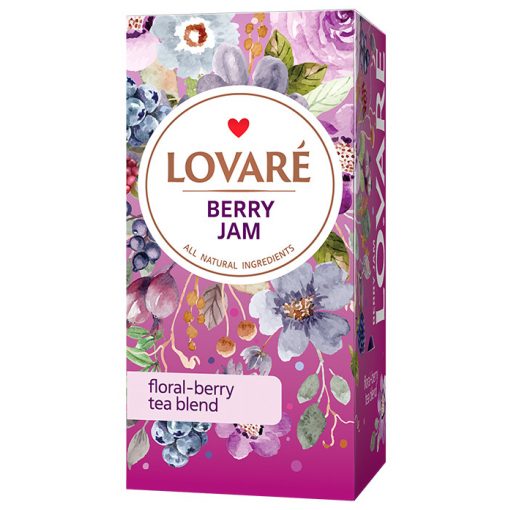 Lovaré Prémium Ízesített Tea Filteres, Berry Jam (Herba tea) 20 filter