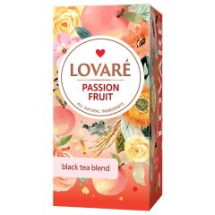   Lovaré Prémium Ízesített Tea Filteres, Passion Fruit (Fekete tea) 20 filter