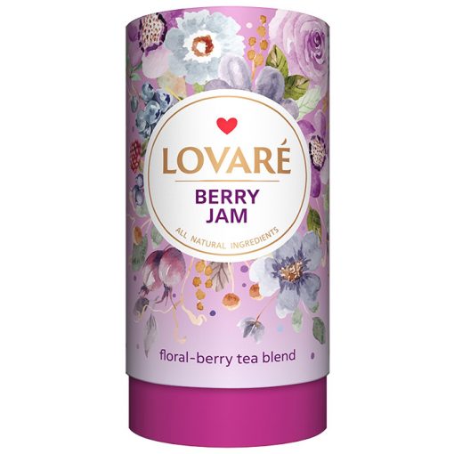 Lovaré Szálas Ízesített Prémium Tea , Berry Jam (Herba tea) 80g + 15 teafilter tasak