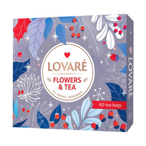 LOVARÉ WINTER Portfolio Flowers & Tea Collection 102,5g, 60 filteres válogatás - 12íz